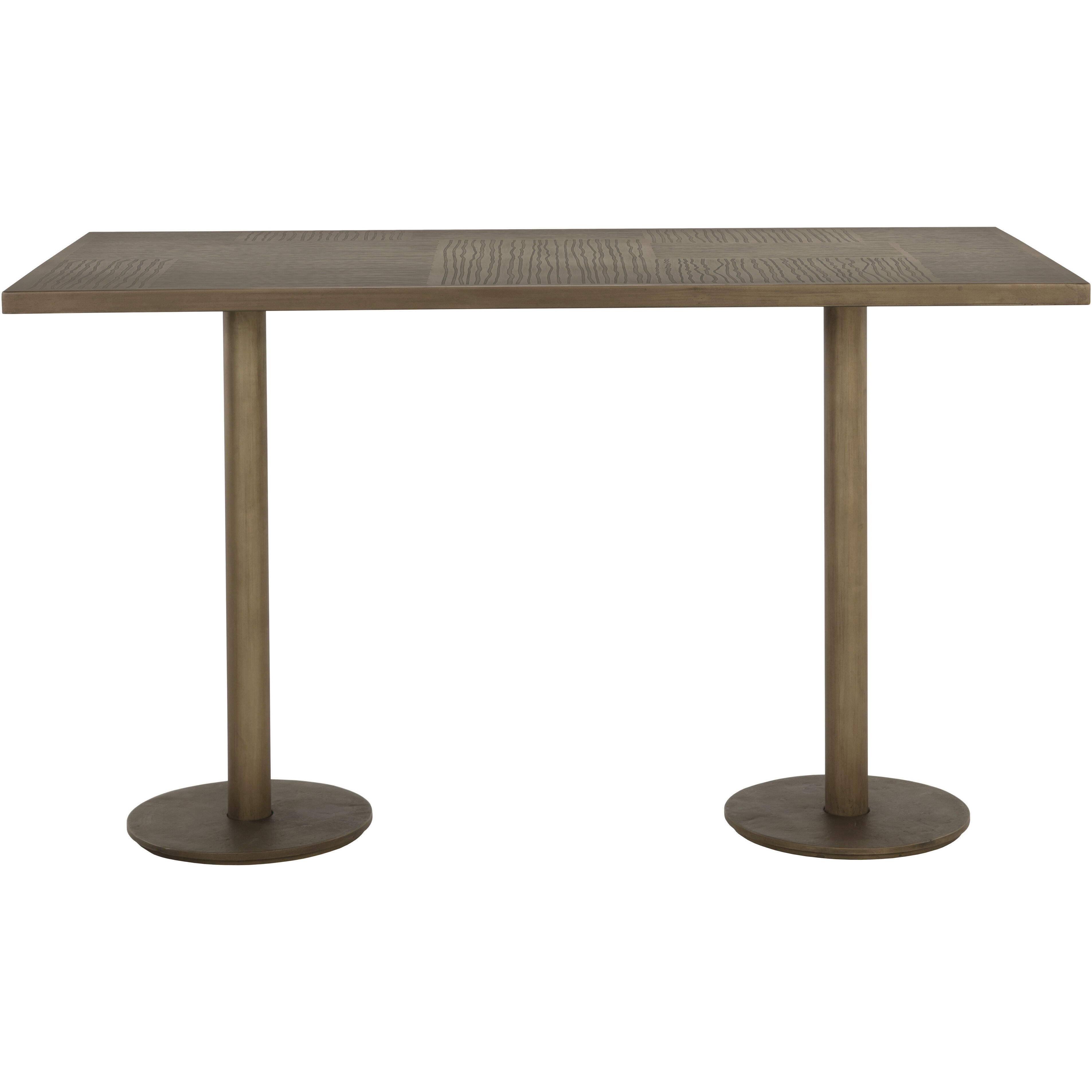 Corina Antique Brass Bar Table